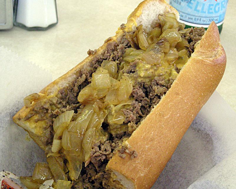 A Philly Cheese Steak at Dalessandro's Steaks in Philadelphia, PA