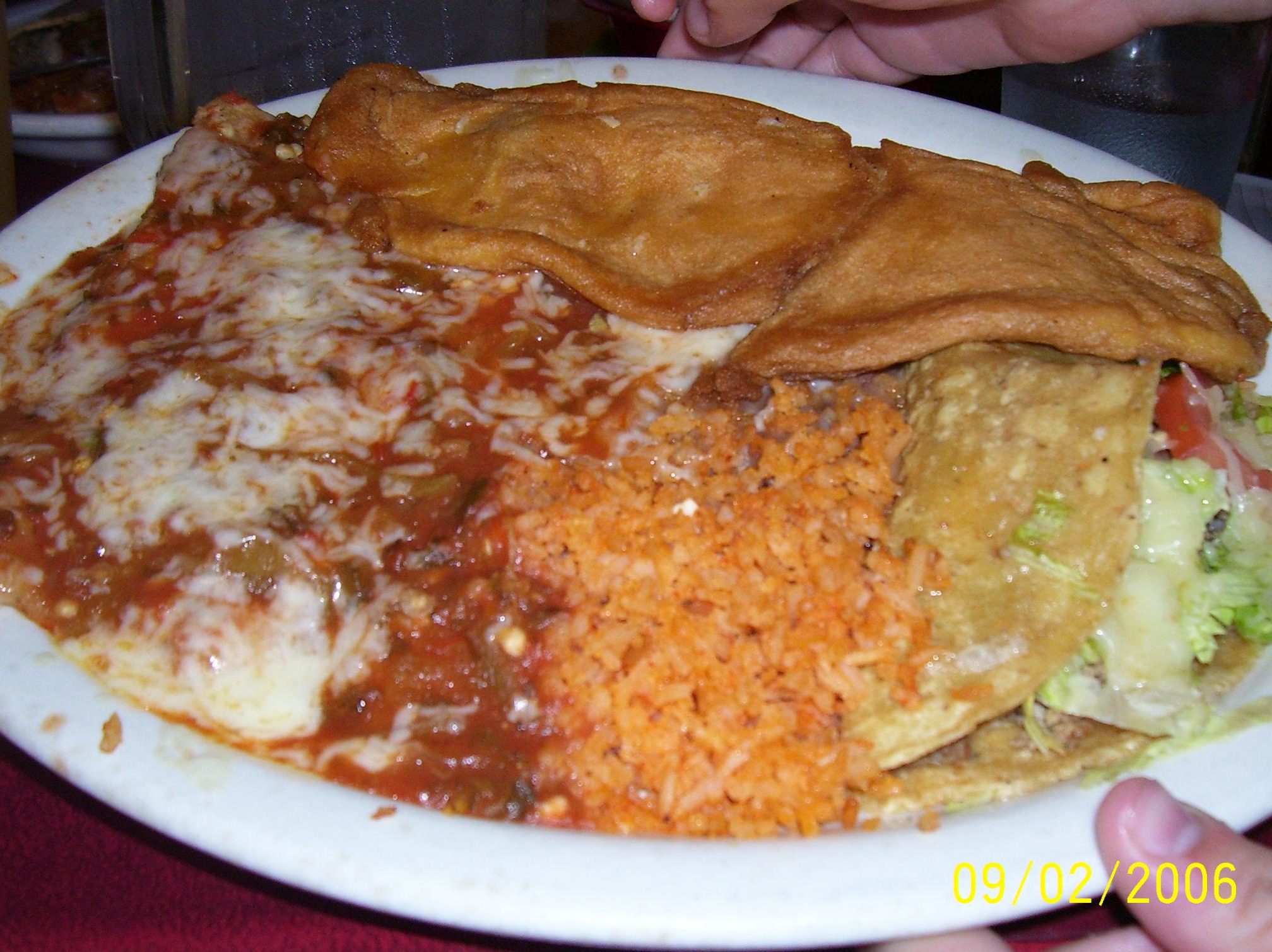 Chope’s - Combo Plate with Chile Relleno
