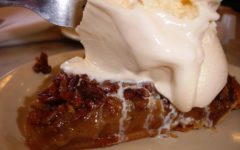 Pecan pie with vanilla ice cream at Camellia Grill