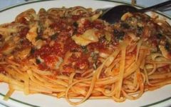 Linguine at Bamonte's restaurant in Brooklyn, NY