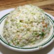 A bowl of finely chopped sweet cole slaw