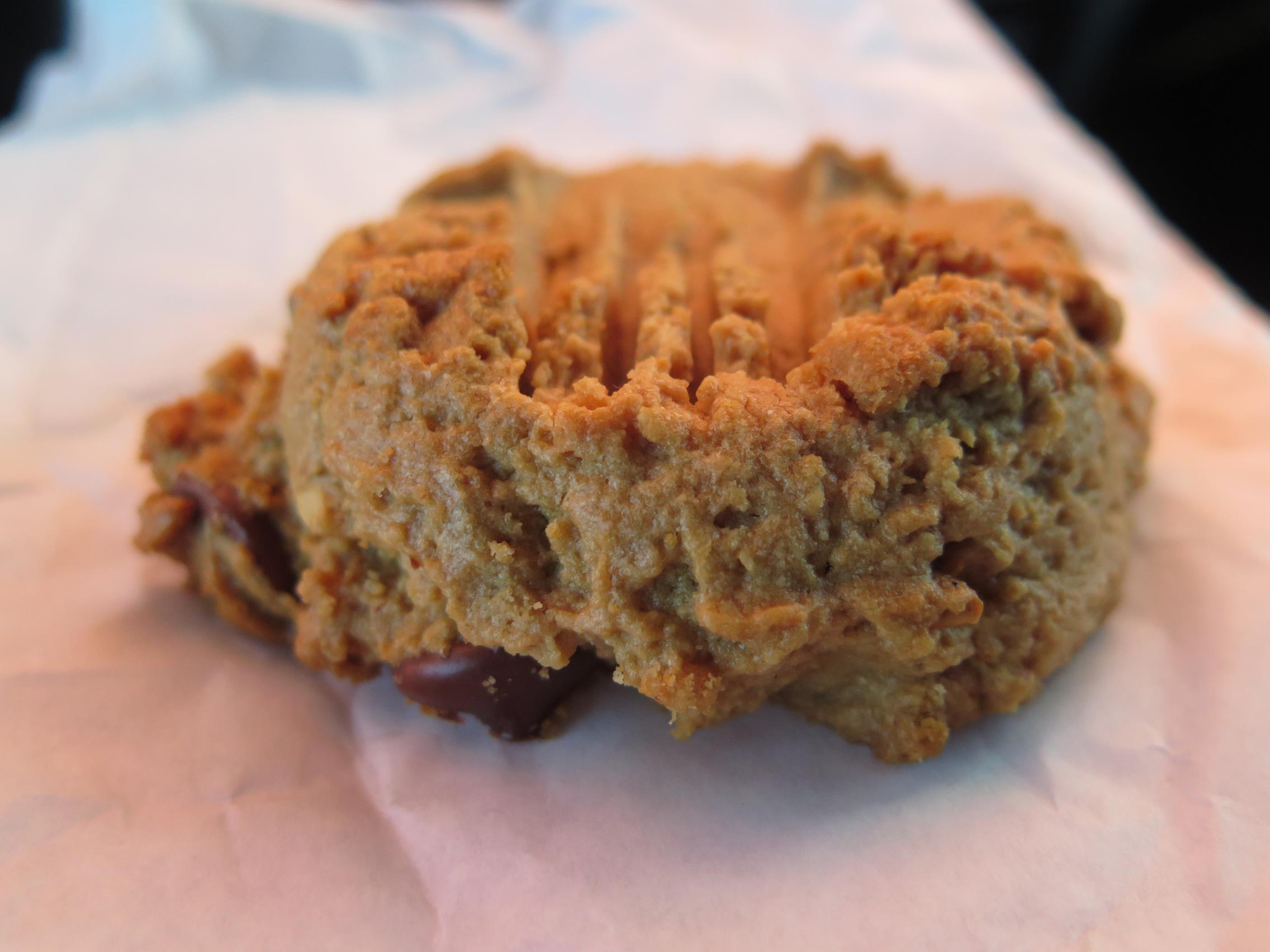 Inch-thick, rugged-texture cookie has creamy insides