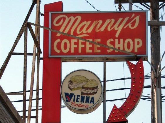 Manny’s Coffee Shop - Sign