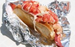 A stuffed lobster roll at Red's Eats in Wiscasset, ME