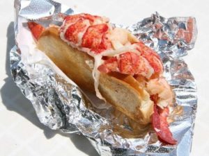 A stuffed lobster roll at Red's Eats in Wiscasset, ME