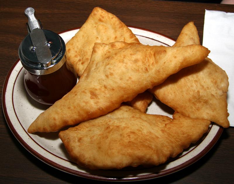 A plat of sopaipillas at Nellie's restaurant in Las Cruces, NM