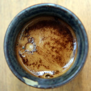 A shot of espresso at Monorail Espresso