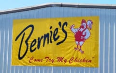 The sign for Bernie's Chicken