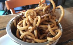 A bowl filled with curly fries