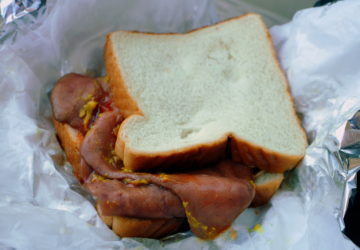 Pig Ear sandwich at Brenda's BBQ in Montgomery, AL