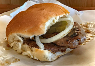 Sandwich combines a burger and a brat ... Sheboygan brats