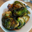 Brussels sprouts glazed with maple-chile marinade