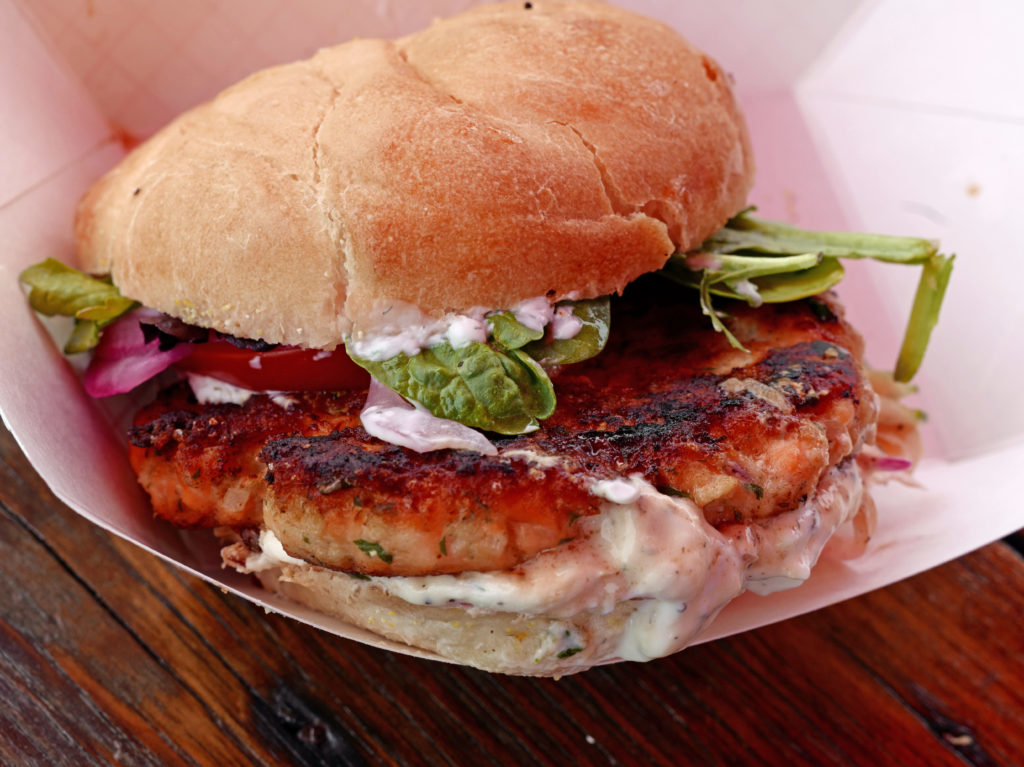 Feel Good Food Truck - Salmon Burger | Roadfood