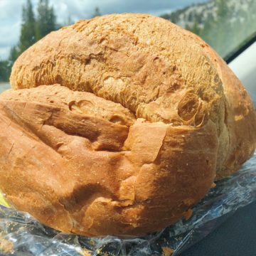 Big, soft fluffy loaf of white bread