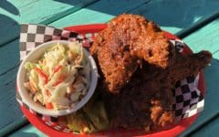Nashville Hot Chicken plate at Sisters and Brothers