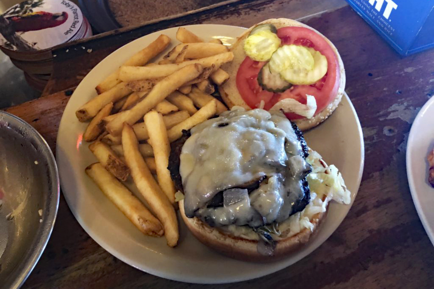 Some burger at Toby's Tavern in Coupeville, WA