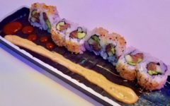 Crunchy Atomic Salmon Maki Roll at at Lucky Robot in Austin, TX