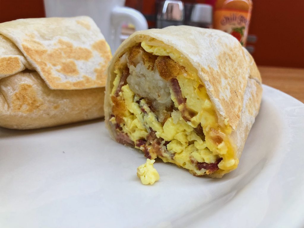 Flakey Cream Breakfast Burrito | Roadfood