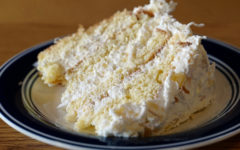 Slice of coconut pineapple cake ... Smoky Mountain home cooking