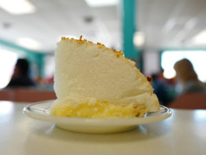 Slice of coconut meringue pie ... Omaha Roadfood at its best