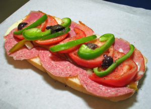 Open-face "real Italian" sub from Portland, Maine