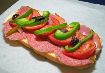 Open-face "real Italian" sub from Portland, Maine