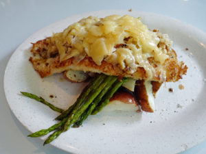 A dish of Grouper, Crab and Asparagus at Driftaway Cafe in Savannah, GA