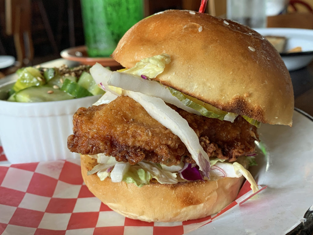Leons fried chicken sandwich | Roadfood