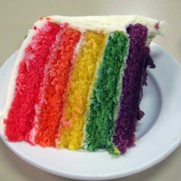 5 layer cake: 5 flavors, 5 colors