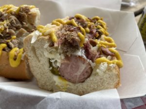The best all-beef hot dog with toppings