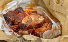 Close view of rib tips ... Chicago barbecue culture