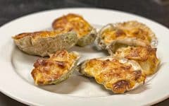 Cheese-topped baked oysters ... seafood satisfaction