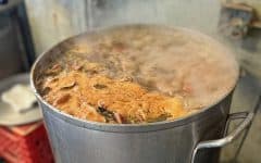 Pot of gumbo on the stove ... neighborhood Creole